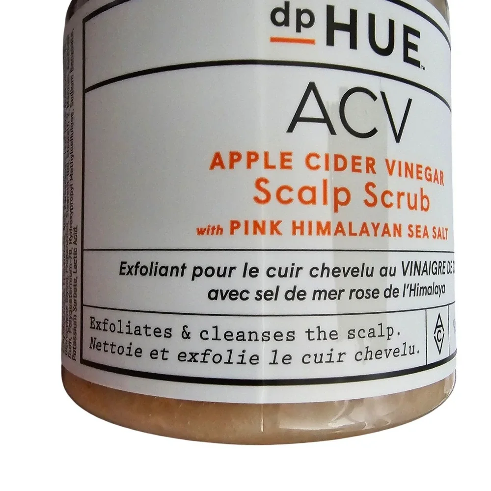 dpHUE ACV Apple Cider Vinegar Scalp Scrub Pink Himalayan Sea Salt 9oz 255g